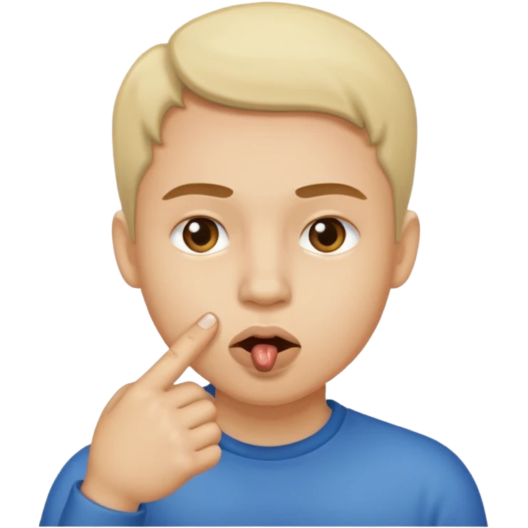 Charaters with fingeur in his mouth  emoji