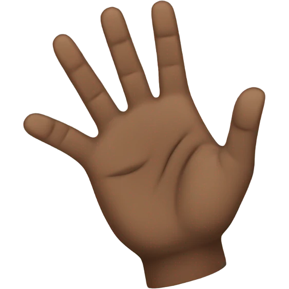 black person putting up 5 fingers emoji