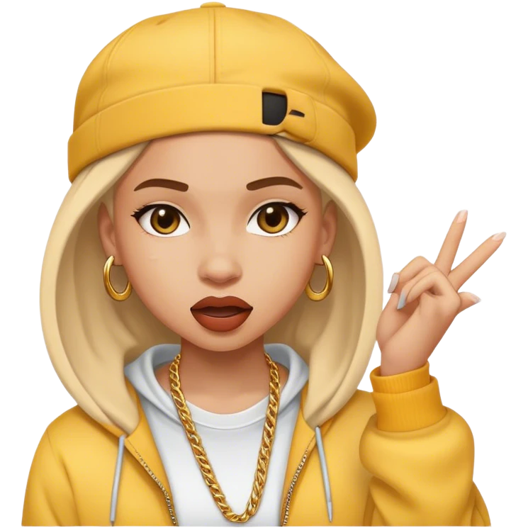 rap女孩 emoji