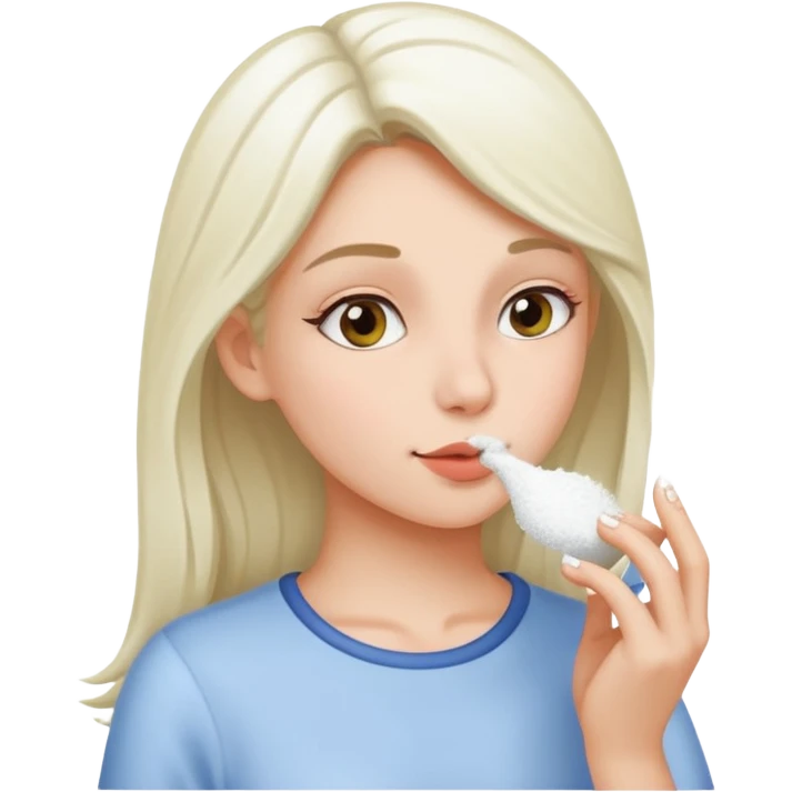 Woman sniff line emoji