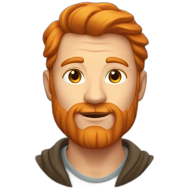 Un homme roux beau emoji