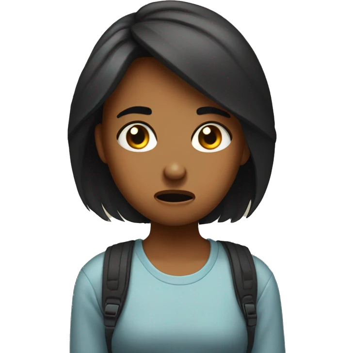 Girl upset about not getting her brothers phone emoji