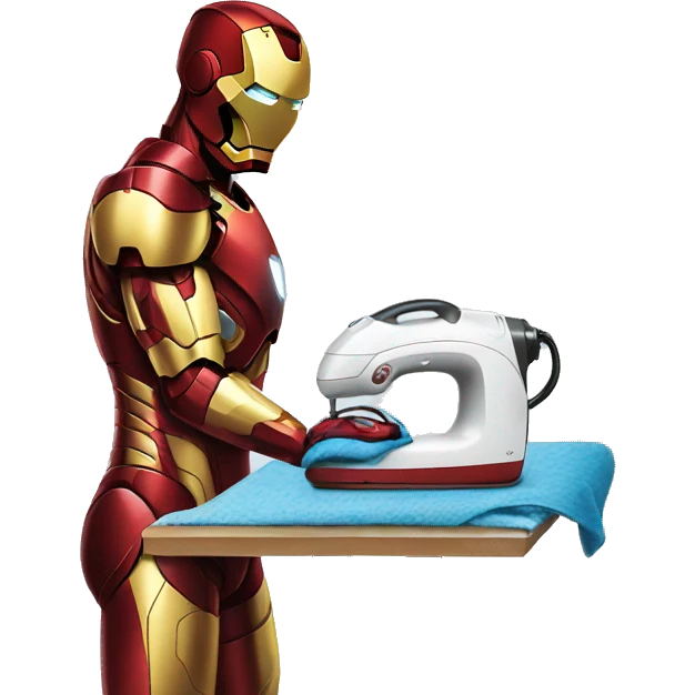 ironman ironing clothes emoji