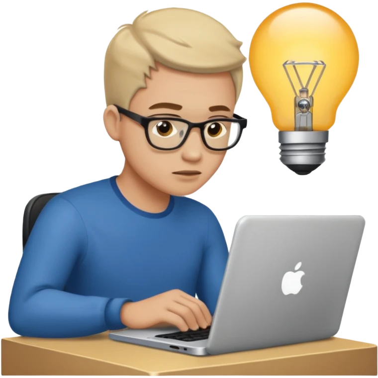 someone working on his pc emoji