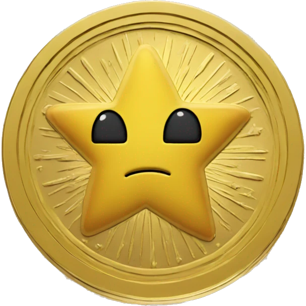 star icon on gold coin emoji