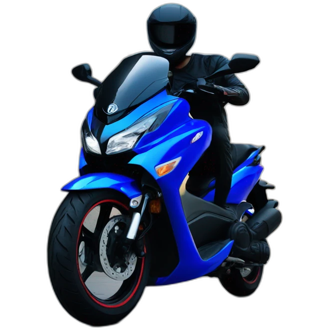 motorbike yamaha nmax blue dope color emoji