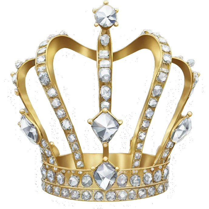 small silver gold crown diamond tiara emoji