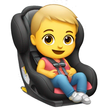 Baby in car seat  emoji