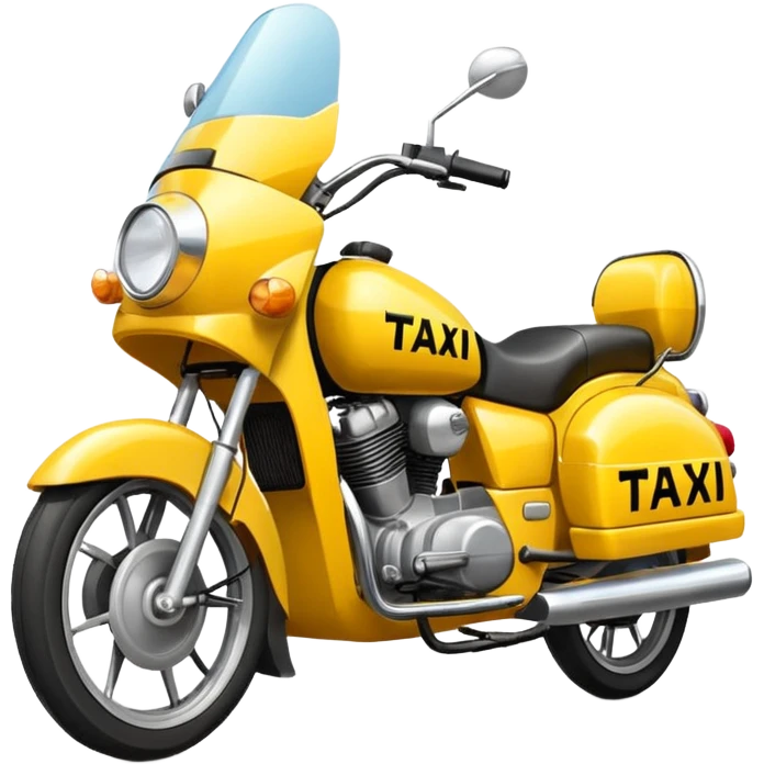 Un taxi que sea una moto y que ponga taxi y que sea una moto emoji