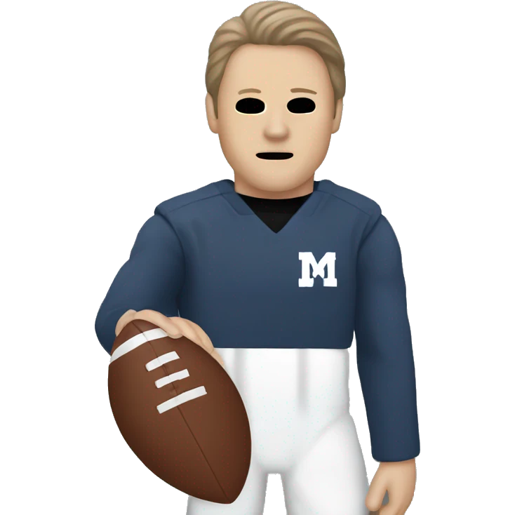 Michael Myers holding a football emoji