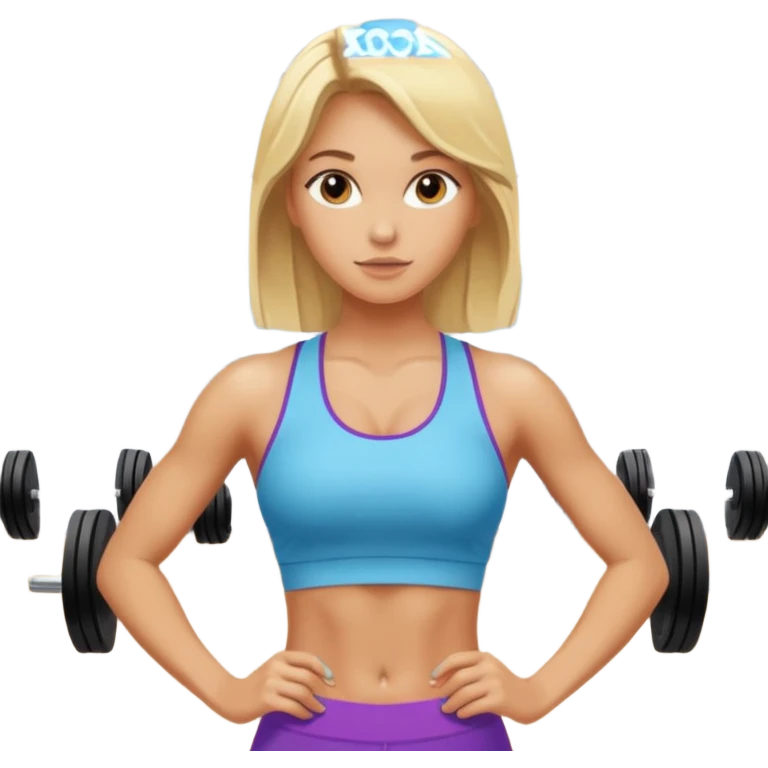 Blonde girl gym  emoji