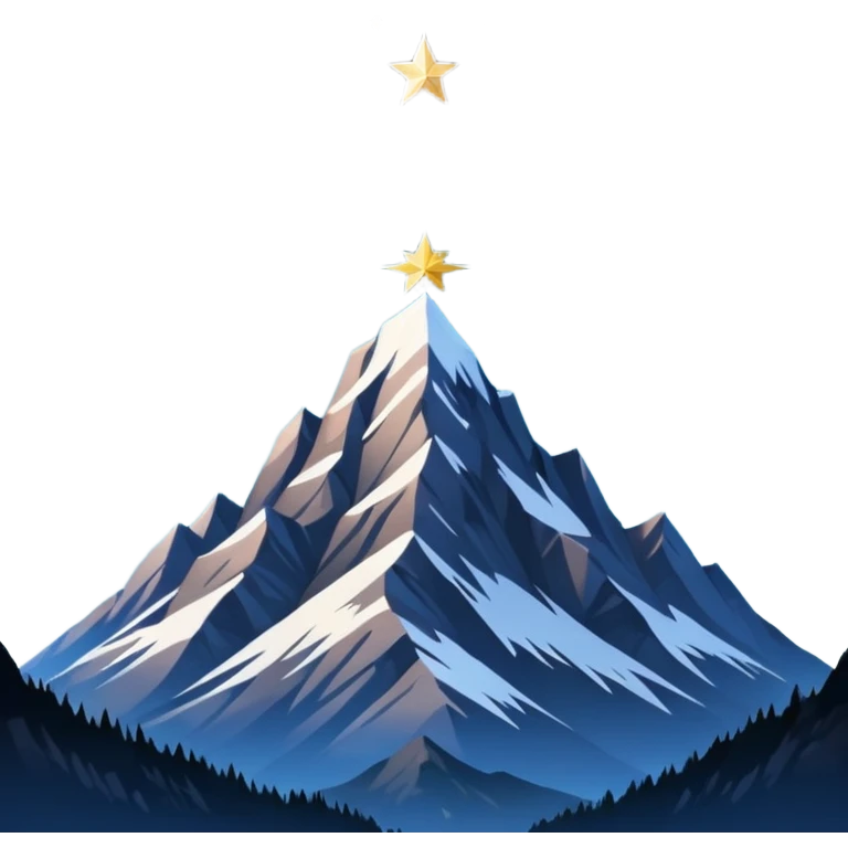 a mountain with stars and the Paramount text emoji