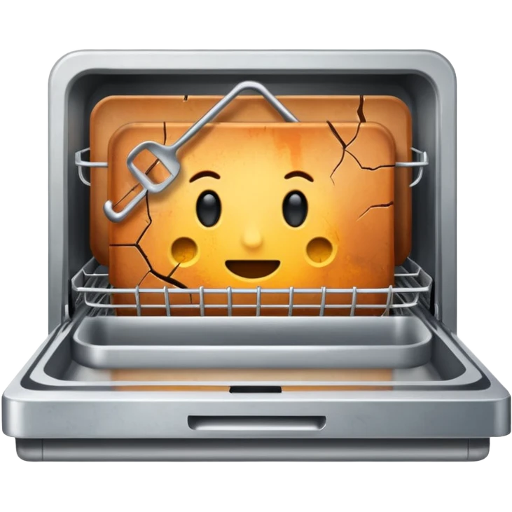 Broken dishwasher falling apart emoji