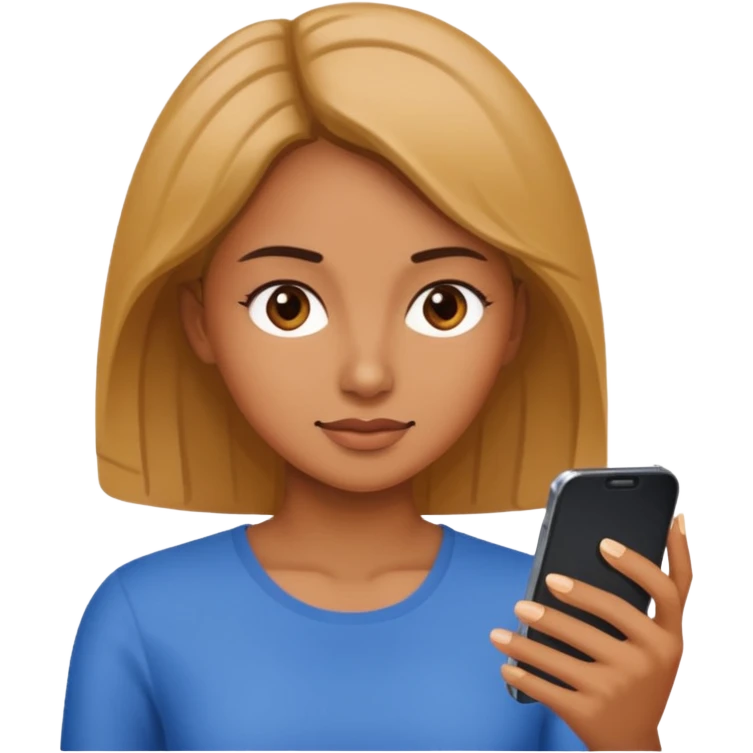 woman looking at phone emoji