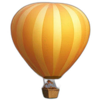 sea mountains and hot air balloon emoji