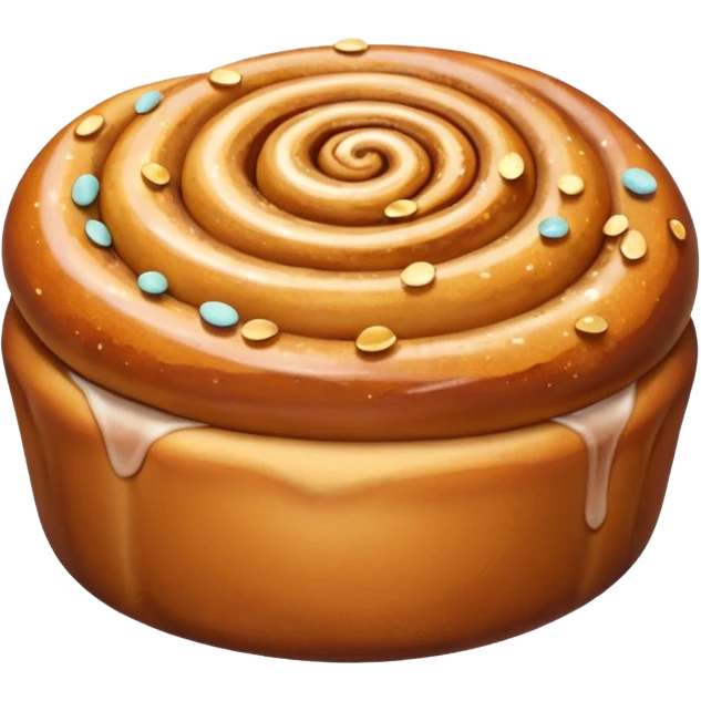 cinnemon bun with sugar pebbles on top emoji