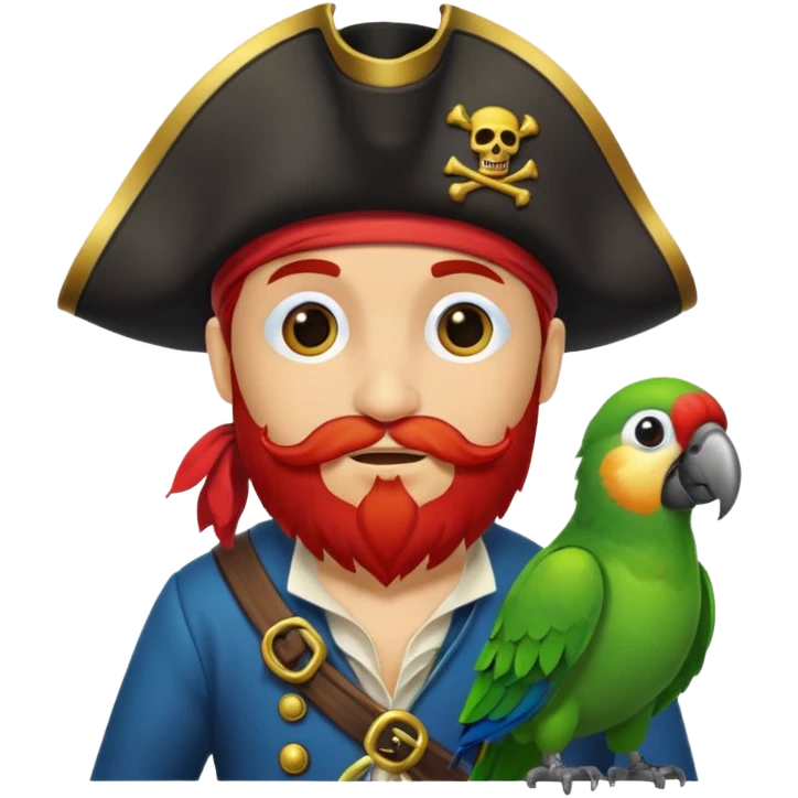 pirate and parrot emoji
