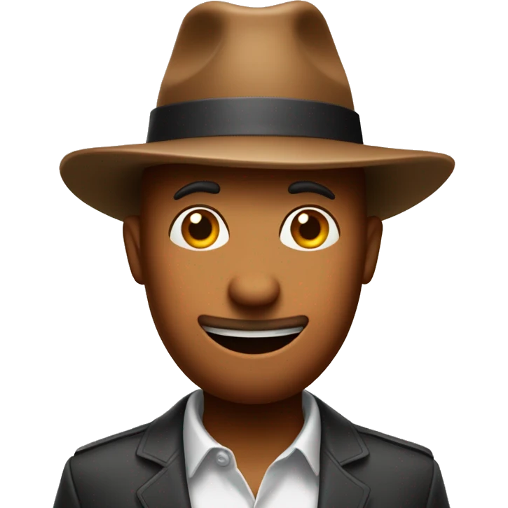 Long sausage with fedora emoji