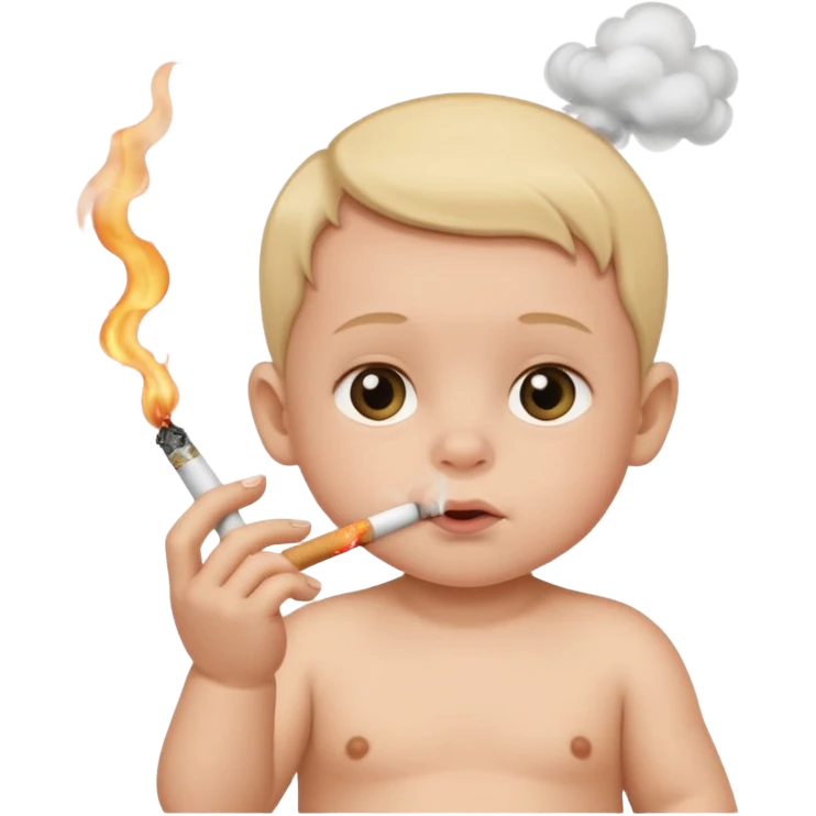 Baby smoking a cigarette emoji