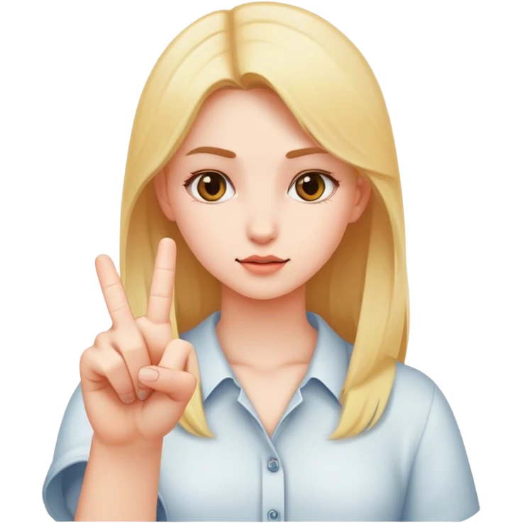 Girl flipping middle finger emoji