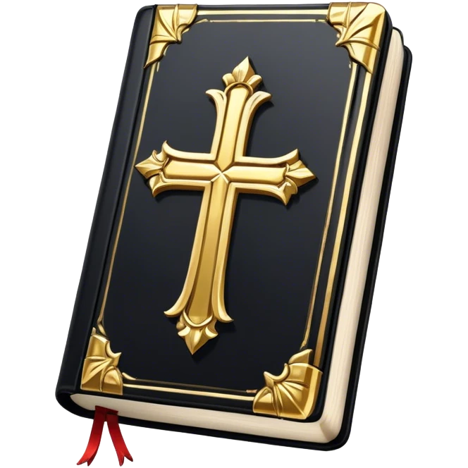 Black gothic Bible emoji