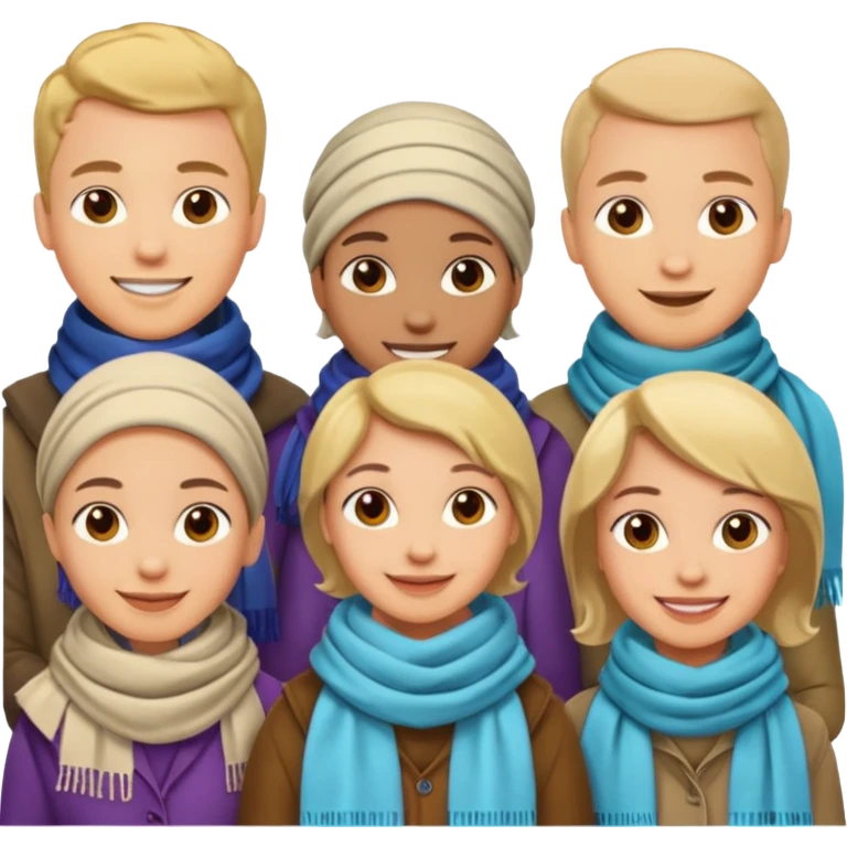 Desbravadores com lenço a Marcelo no pescoço  emoji