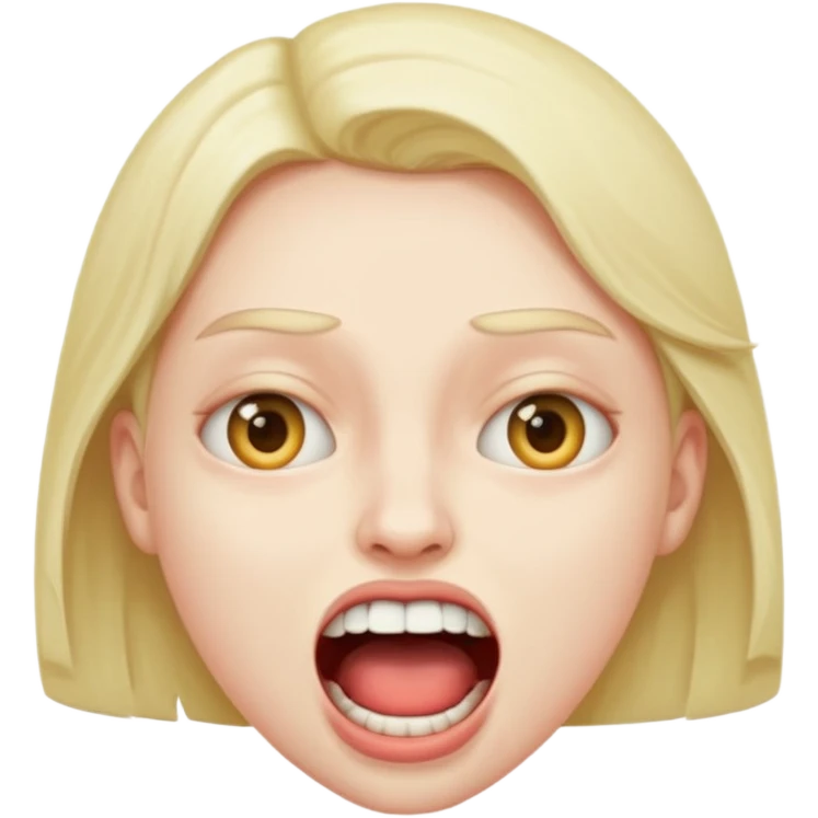 mouth wide open and eyes rolled to the back of the head  emoji