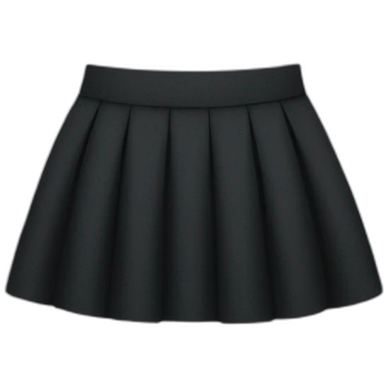 A black skirt without a person emoji
