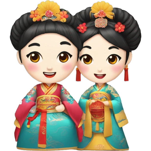 a couple Peking Opera characters emoji