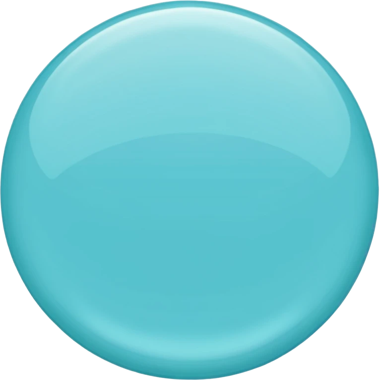 cyan circle plain with shade emoji