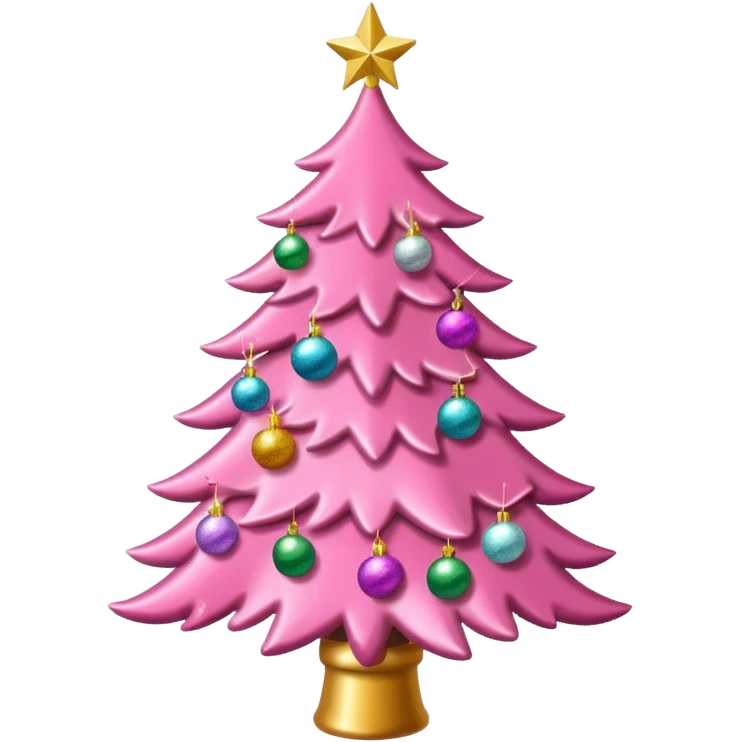 pink christmas tree emoji