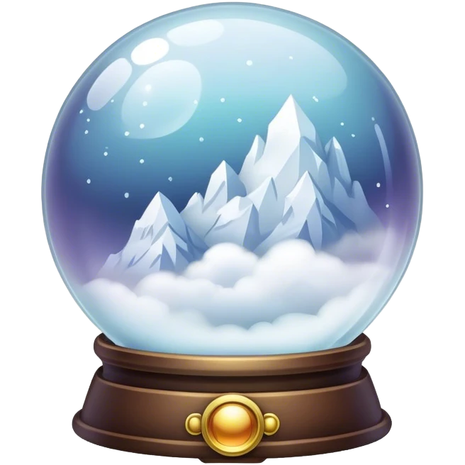 Crystal ball with fog emoji