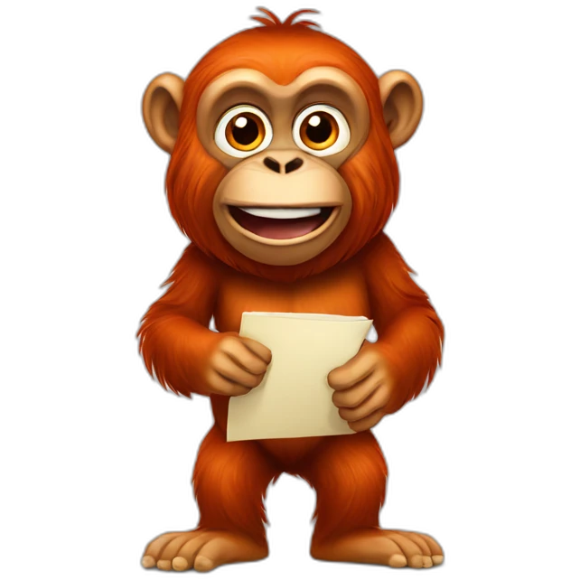 orang utan teaching emoji