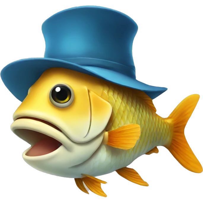 fish with hat emoji