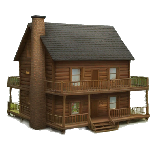 two story cabin emoji
