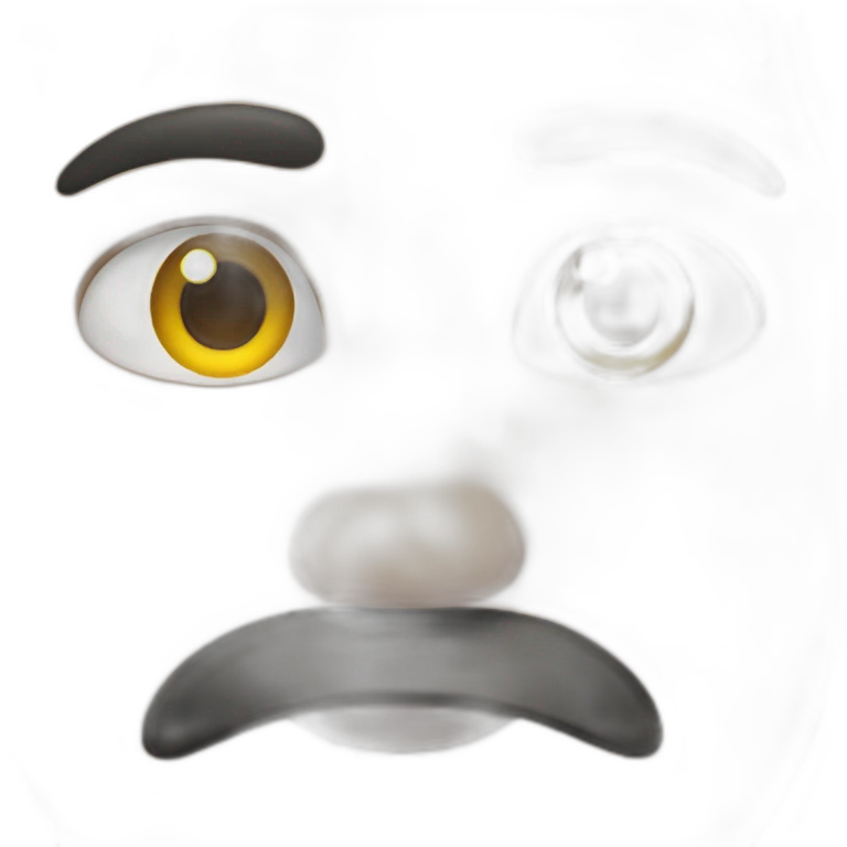 a guy with tattoos under his eyes that say "stay Away" emoji