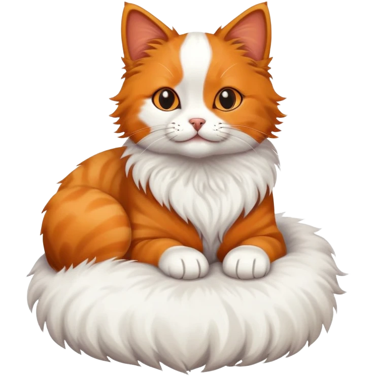 Cat on a dog emoji
