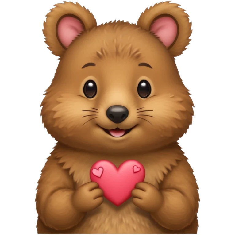 Cute quokka saying ok with hearts emoji