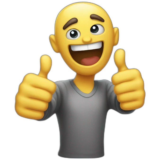 scary thumbs up emoji