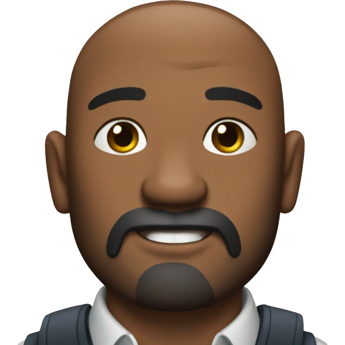 Bold man with bullmastiff emoji