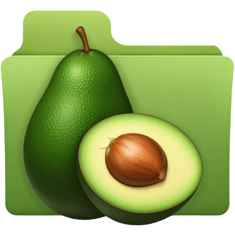 folder with avocado picture  emoji