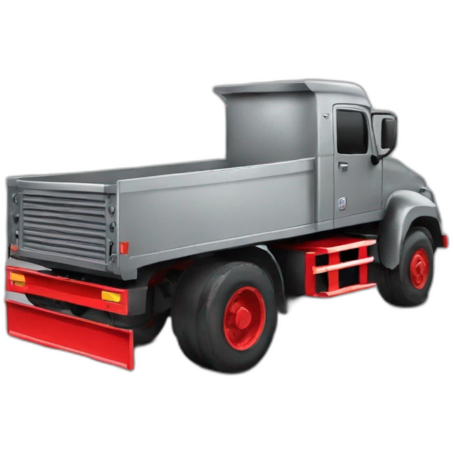 Stilisiert n g truck Black Red grey emoji