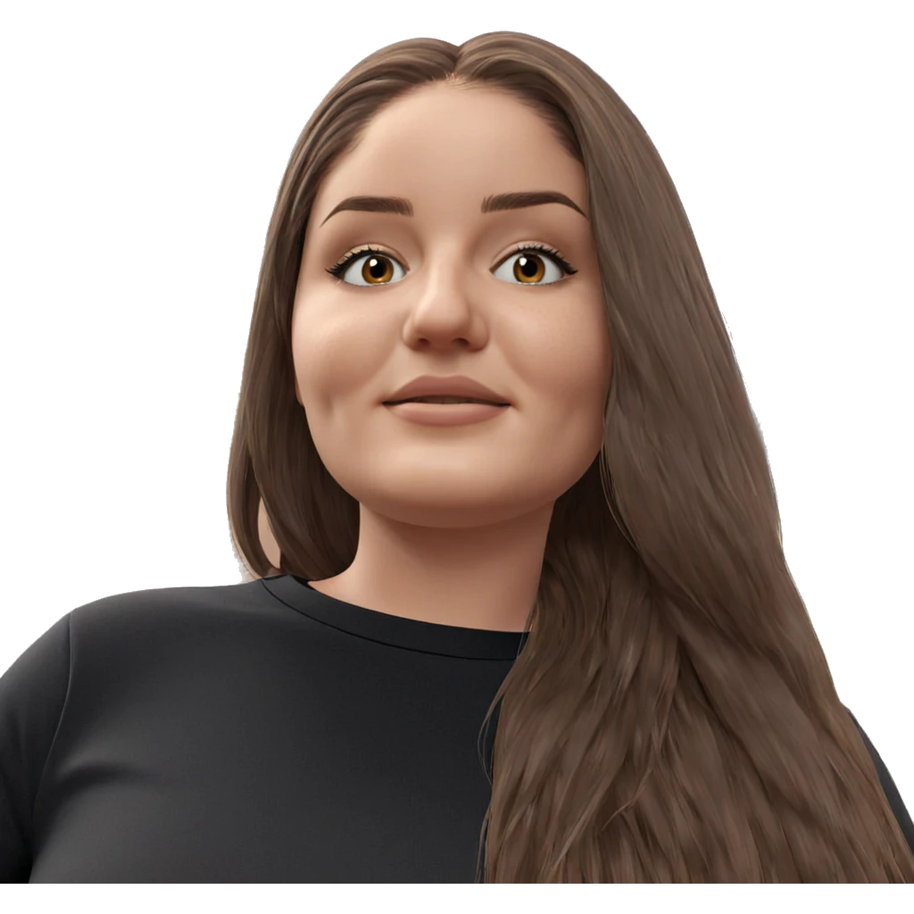 brown haired girl outdoors emoji