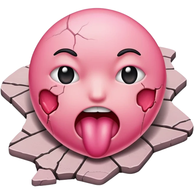 Mouth on the sidewalk emoji