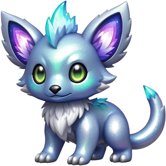 Shiny epic glittery iridescent silvery animal-fakemon-creature emoji