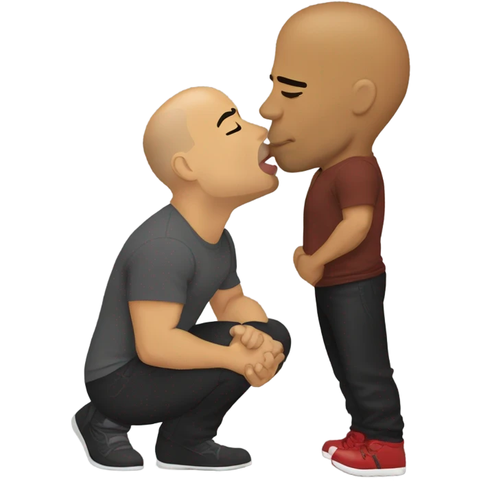 Vin diesel kissing the rock emoji