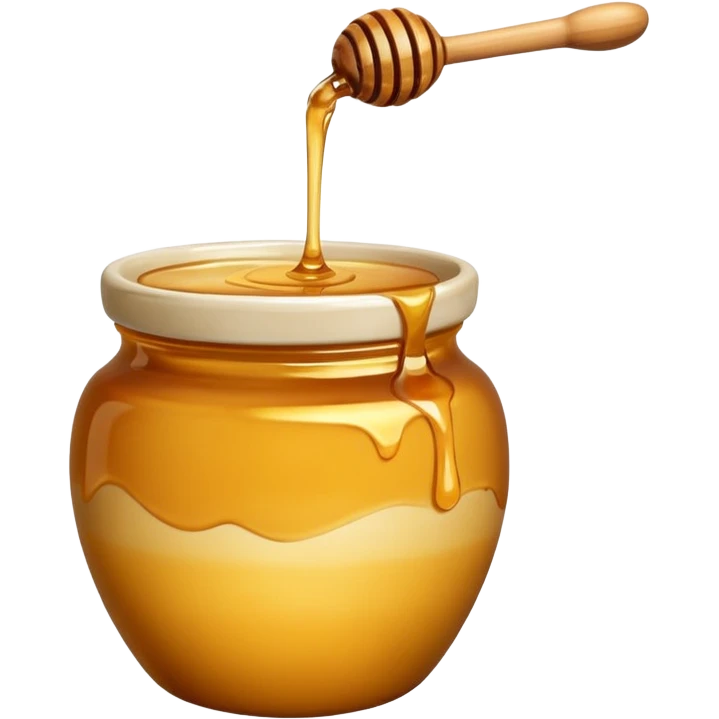simple honey pot with honey dripping emoji
