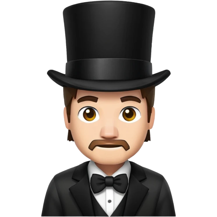 steve from minecraft with a top hat please emoji