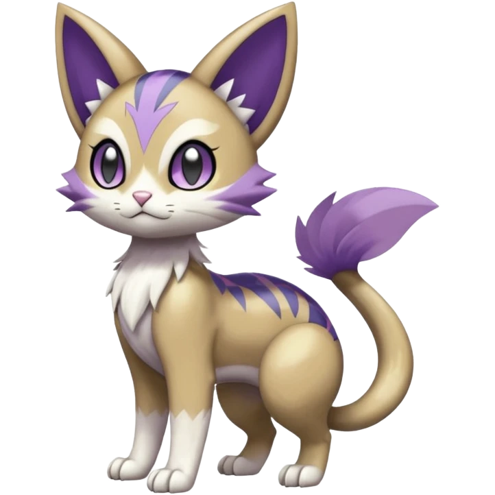 Meloetta-Purrloin-Gatomon-Trico-Pokémon-Fakémon-fusion-hybrid-creature emoji