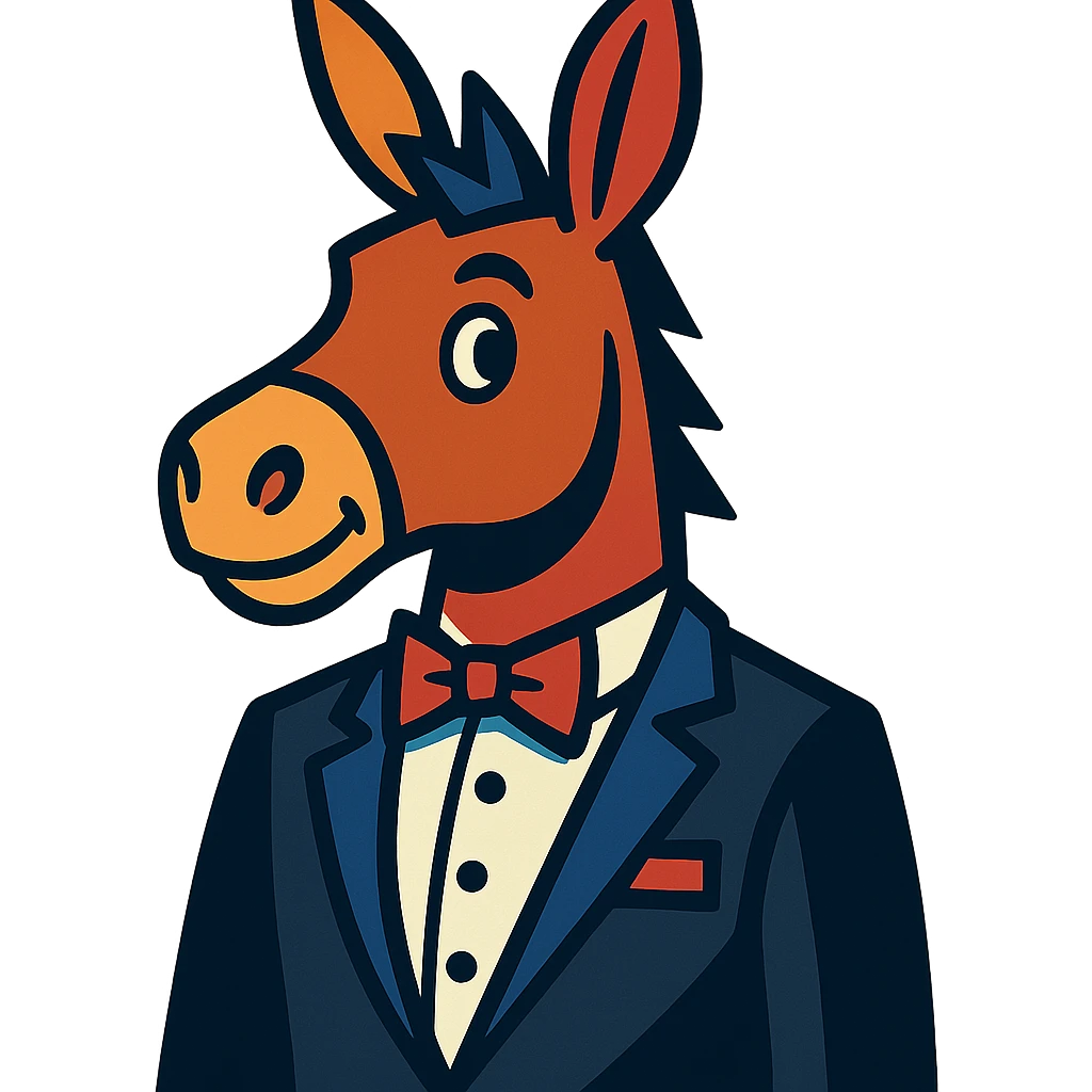 donkey in a tuxedo emoji